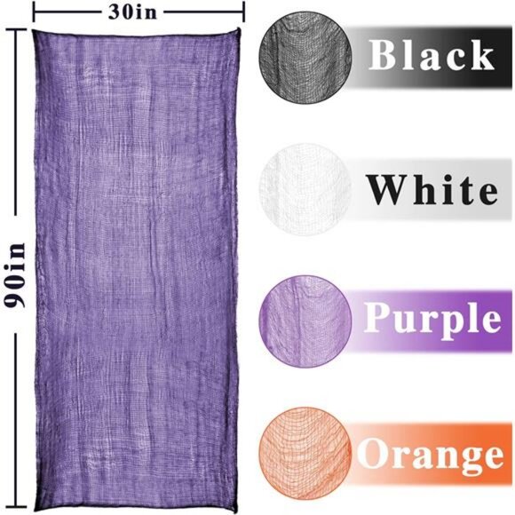 4 PCS Halloween Creepy Cloth 30 X 90 in Multi-Color Spooky Cheesecloth - Picture 2 of 7